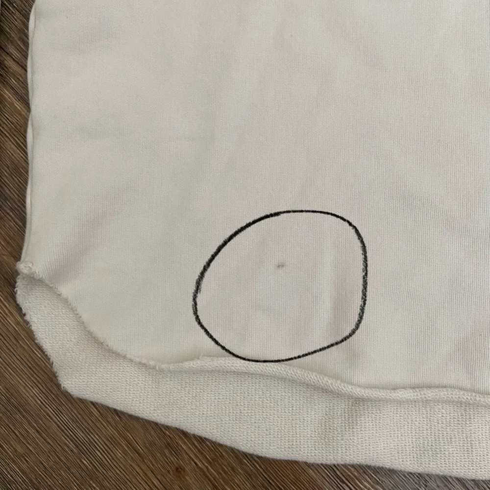 Frank & Eileen Kane Capelet Triple Fleece Pullover Cream Beige Hoodie XSMALL XS - Picture 2 of 5